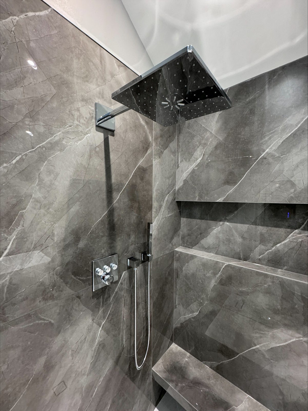 Completed bathroom tilework, project detail 5